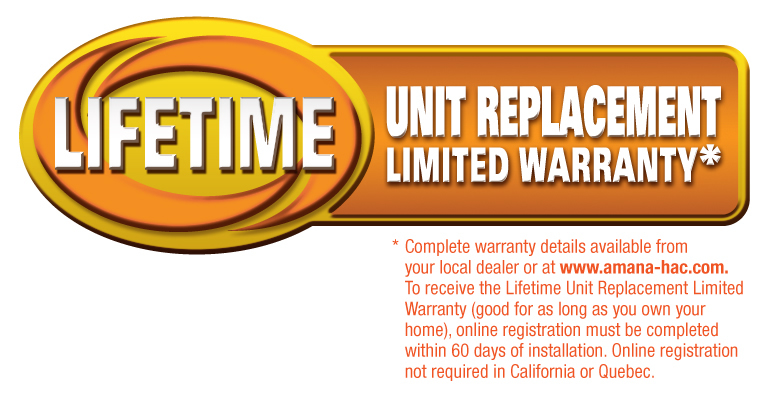 Lifetime Limited Unit Replacement Warranty